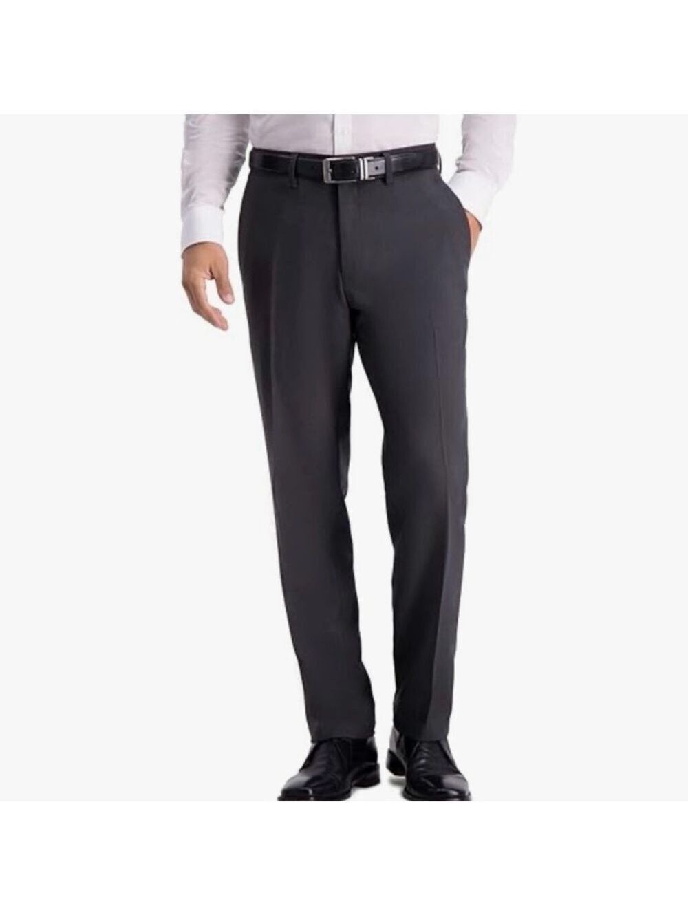 Kenneth Cole Reaction Men’s Modern Fit Grey Mini Check Suit Dress Pants 34Wx32L